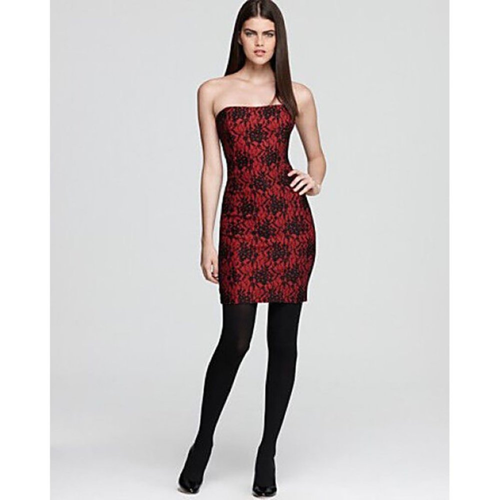 French Connection Fast Luxury Lace Strapless Cocktail Dress / Size 4